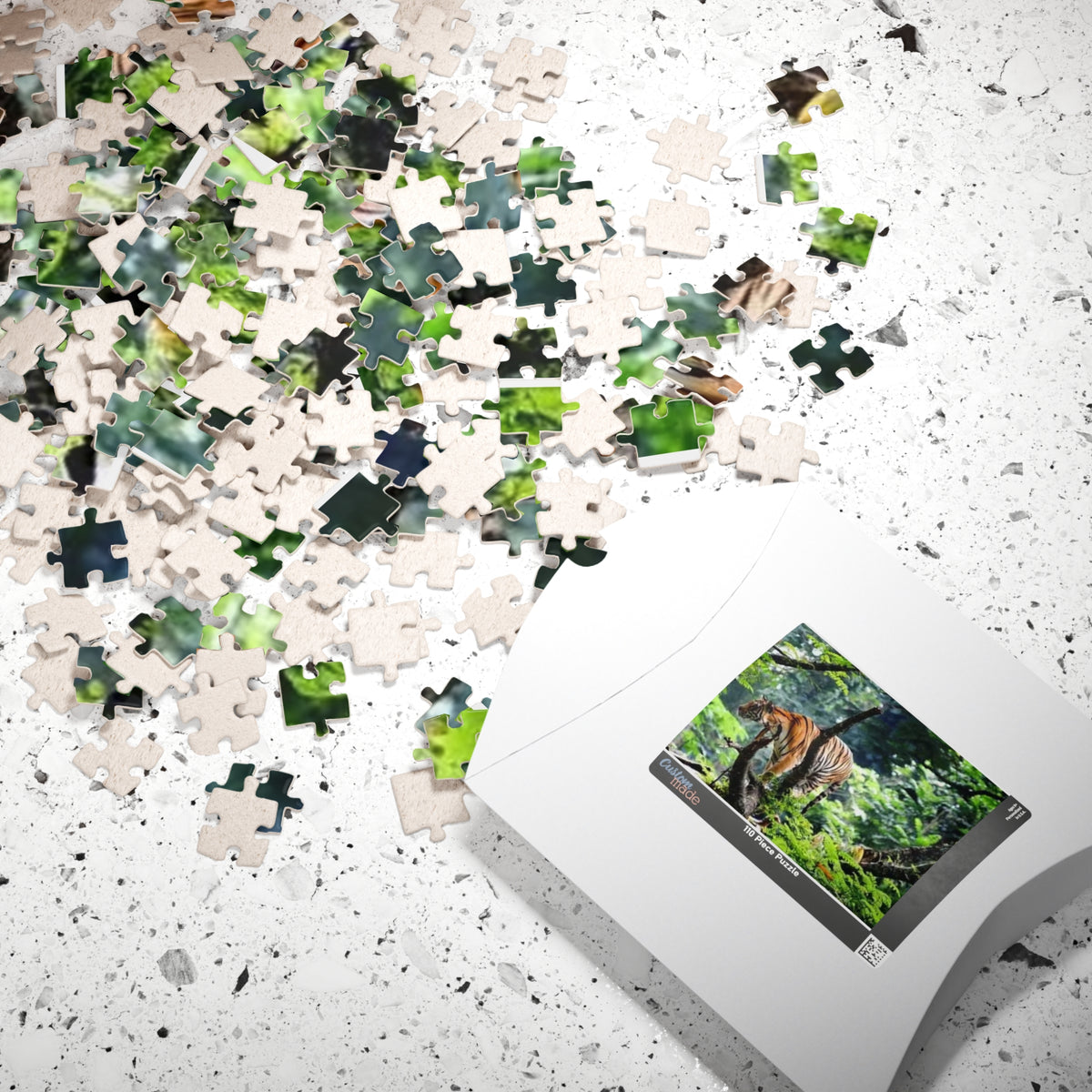 Tiger in Jungle Photo Puzzle — Wildlife Jigsaw for Adults & Kids (110,252,520- pcs)