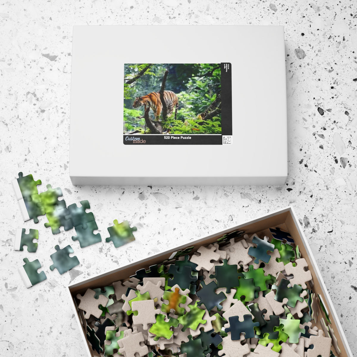Tiger in Jungle Photo Puzzle — Wildlife Jigsaw for Adults & Kids (110,252,520- pcs)