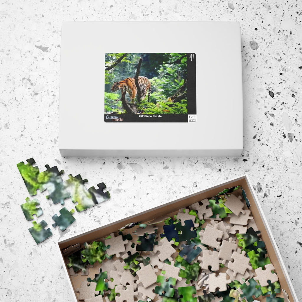 Tiger in Jungle Photo Puzzle — Wildlife Jigsaw for Adults & Kids (110,252,520- pcs)